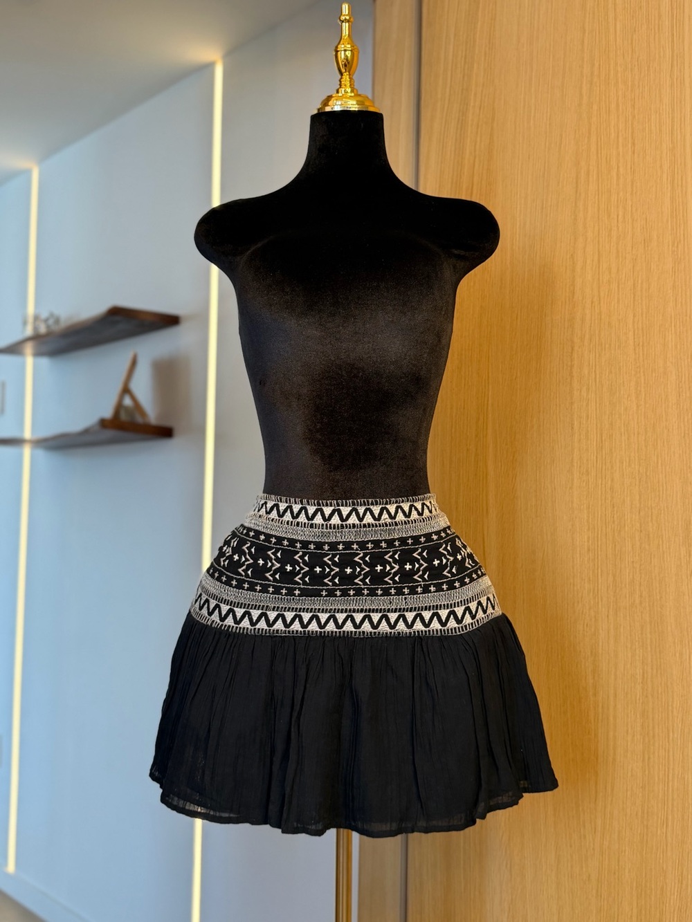 Zara Boho Festival Embroidered Mini Skirt | Indie Muse